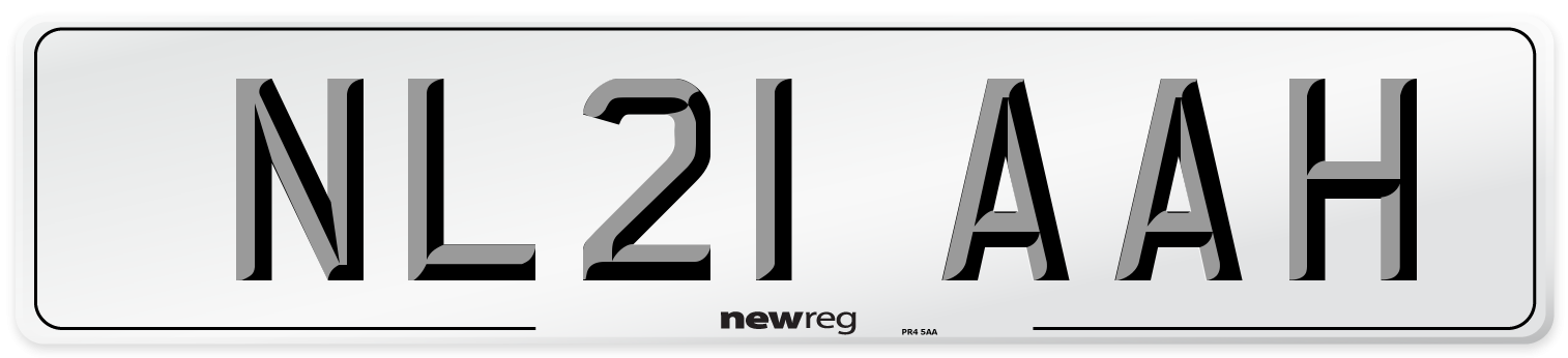 NL21 AAH Number Plate from New Reg